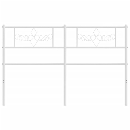 vidaXL-Testiera-in-Metallo-Bianco-120-cm