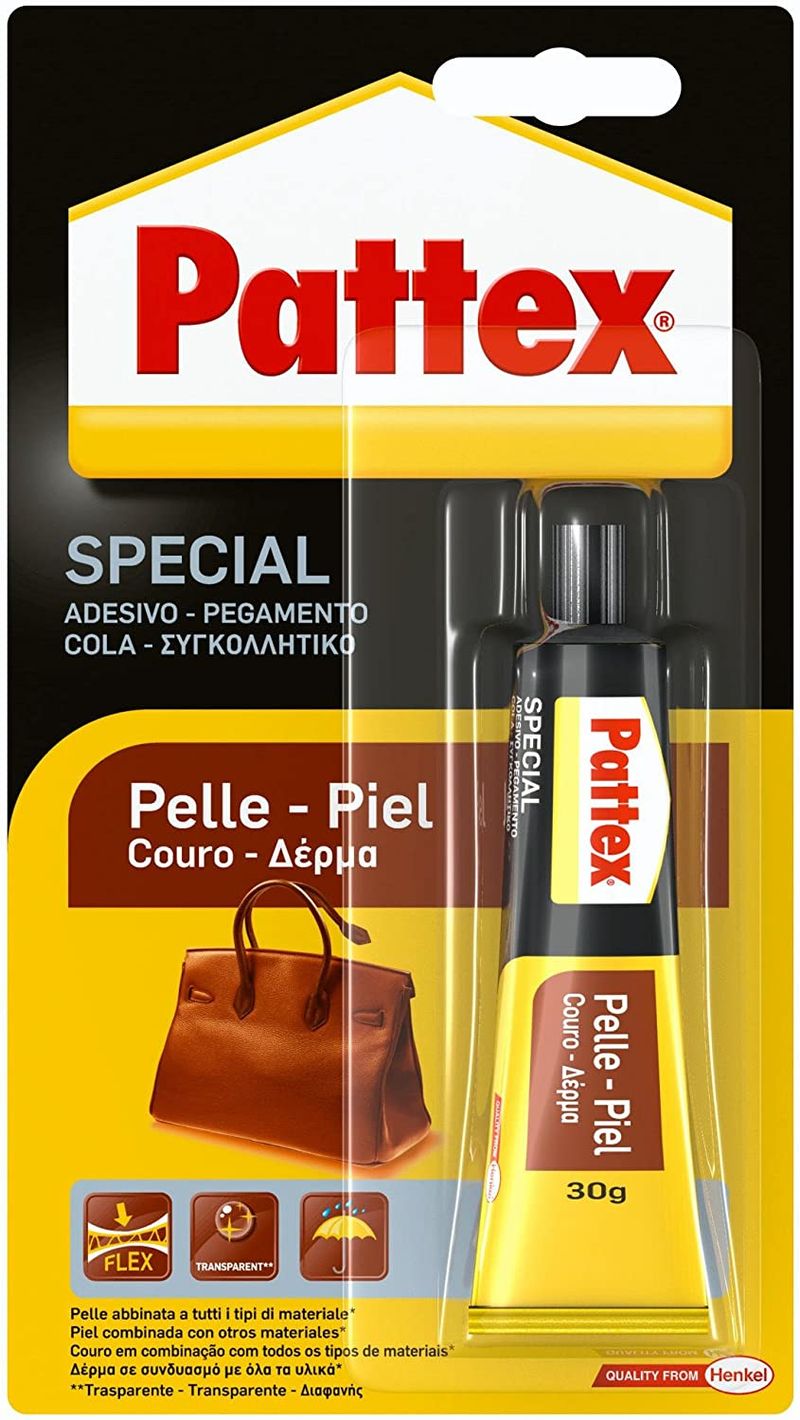 Colla-specifica-Pattex-per-pelle-e-cuoio-modello-1479391-trasparente-per-incollaggi-su-pelle