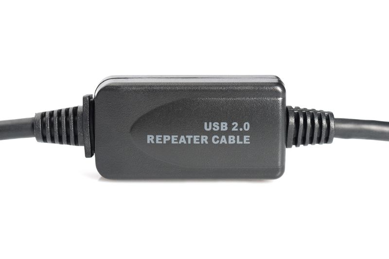 Digitus-USB-2.0-Repeater-cavo-USB-20-m-USB-A-Nero