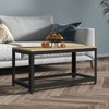 vidaXL-Tavolino-Salotto-Marrone-Chiaro-e-Nero-90x45x45-cm-MDF-e-Ferro