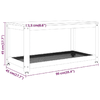 vidaXL-Tavolino-Salotto-Marrone-Chiaro-e-Nero-90x45x45-cm-MDF-e-Ferro