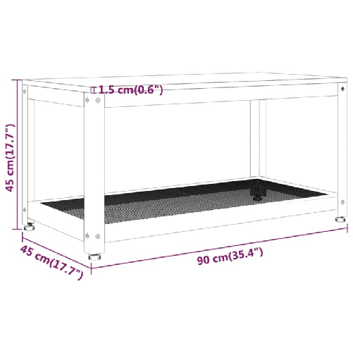 vidaXL-Tavolino-Salotto-Marrone-Chiaro-e-Nero-90x45x45-cm-MDF-e-Ferro