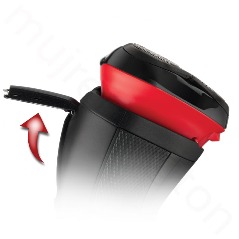 Remington-R3000-rasoio-elettrico-Rotazione-Trimmer-Nero-Rosso