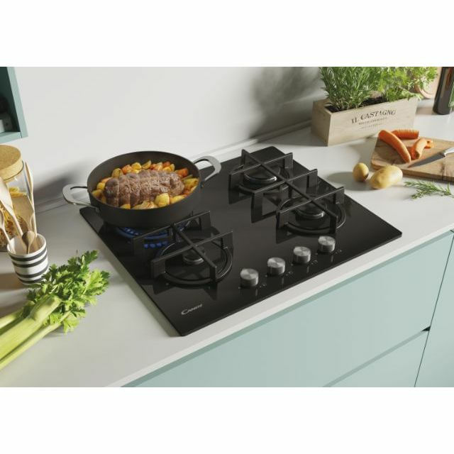 Candy-CVG6BR4WPB-Nero-Da-incasso-59-cm-Gas-4-Fornello-i-