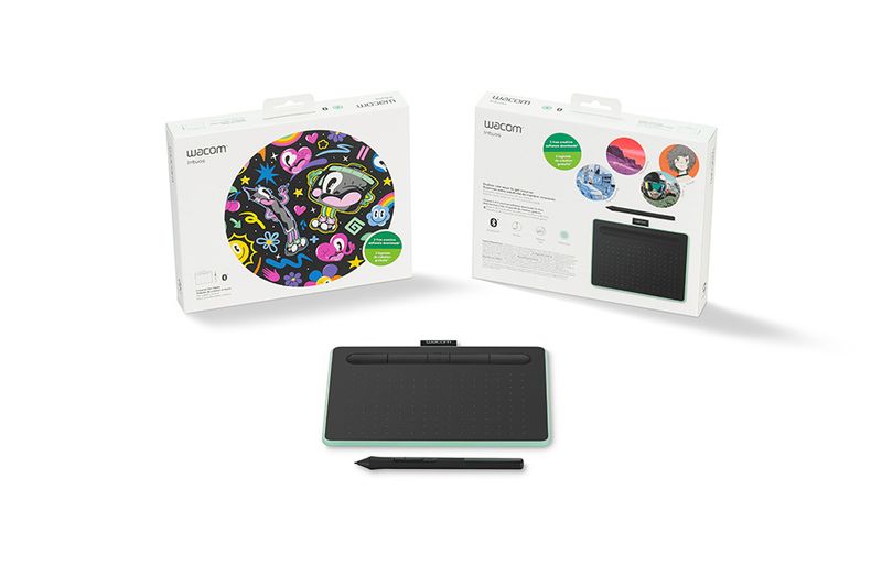 Wacom-Intuos-S-tavoletta-grafica-Nero-Verde-2540-lpi--linee-per-pollice--152-x-95-mm-USB-Bluetooth