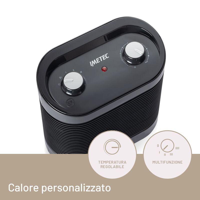 Imetec-Silent-Power-Comfort-Interno-Nero-2100-W-Riscaldatore-ambiente-elettrico-con-ventilatore