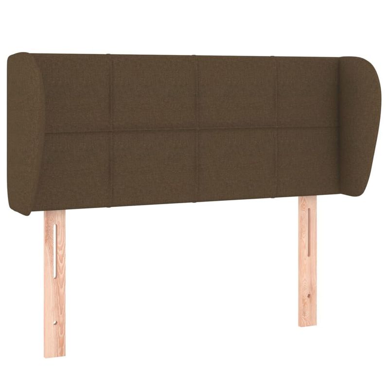 Testiera-ad-Orecchio-Marrone-Scuro-83x23x78-88-cm-in-Tessuto