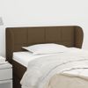 Testiera-ad-Orecchio-Marrone-Scuro-83x23x78-88-cm-in-Tessuto