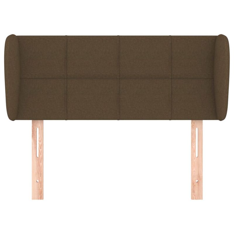 Testiera-ad-Orecchio-Marrone-Scuro-83x23x78-88-cm-in-Tessuto