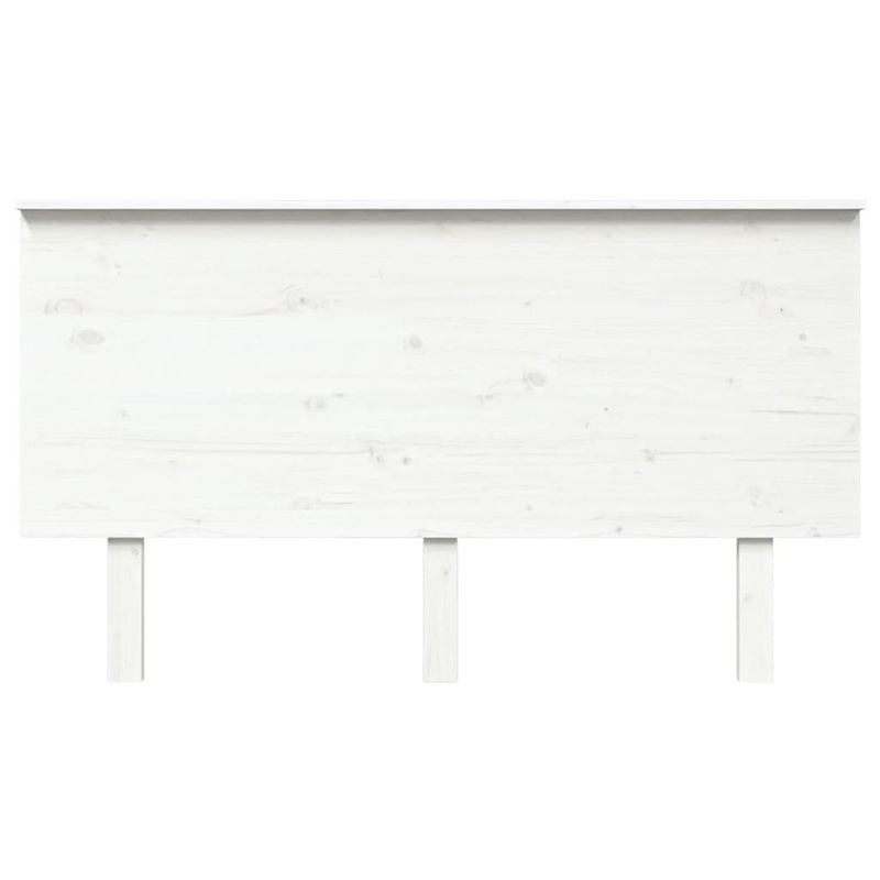 Testiera-per-Letto-Bianca-154x6x825-cm-Legno-Massello-di-Pino