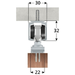 Omge Kit Guida Per Porte Scorrevoli Kg80 Cm.230