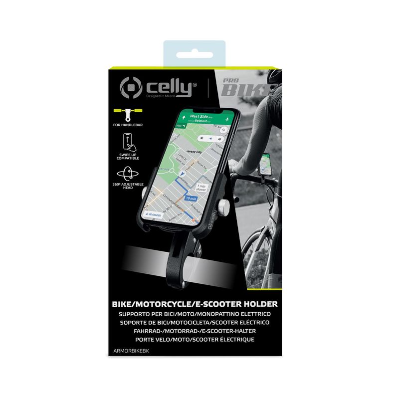 Celly-Armor-Bike-Supporto-passivo-Telefono-cellulare-smartphone-Nero