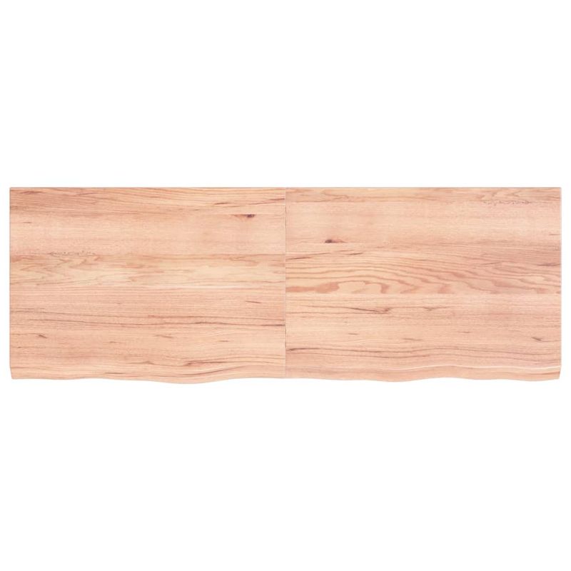 Ripiano-Muro-Marrone-Chiaro-140x50x6cm-Massello-Rovere-Trattato