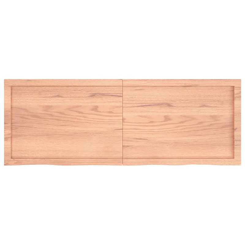 Ripiano-Muro-Marrone-Chiaro-140x50x6cm-Massello-Rovere-Trattato