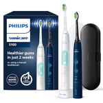 Philips Sonicare ProtectiveClean 5100 4500 series Spazzolini Elettrico Sonici, con custodia da viaggio