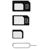 Cellularline Adapters Kit - Universal Kit di adattatori per micro SIM e nano SIM