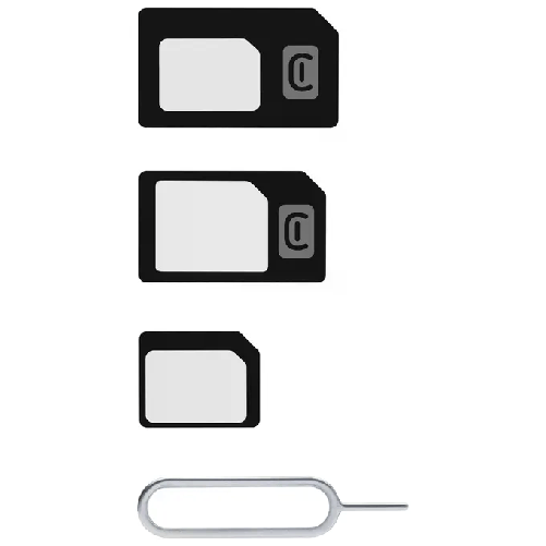 Cellularline Adapters Kit - Universal Kit di adattatori per micro SIM e nano SIM