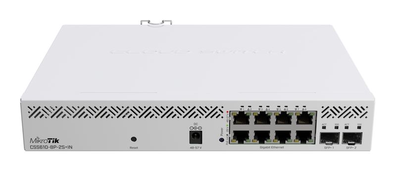 Mikrotik-CSS610-8P-2S-IN-switch-di-rete-Gestito-Gigabit-Ethernet--10-100-1000--Supporto-Power-over-Ethernet--PoE--Bianco