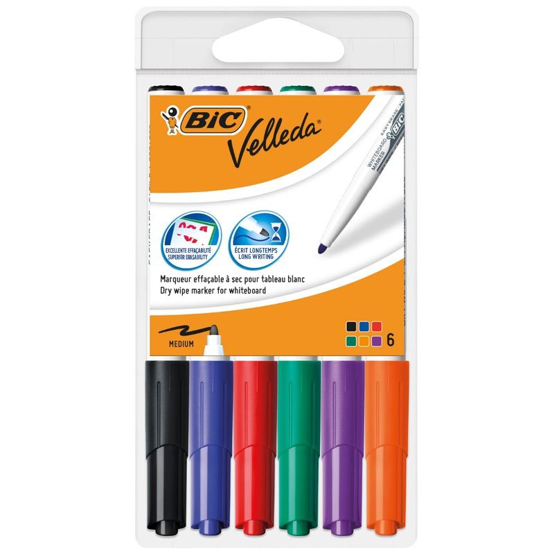 Velleda-BIC-1741-Pacchetto-di-6-imbarchi-di-pianta---punto-centrale---traz-da-14-mm