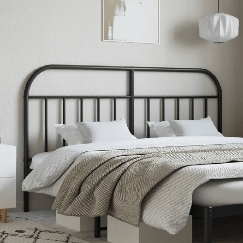 vidaXL-Testiera-in-Metallo-Nero-180-cm