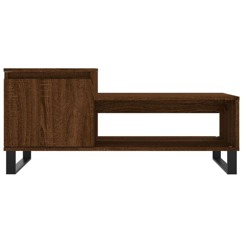 Tavolino-da-Salotto-Rovere-Marrone100x50x45cm-Legno-Multistrato