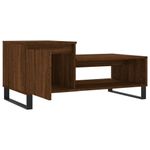 Tavolino-da-Salotto-Rovere-Marrone100x50x45cm-Legno-Multistrato