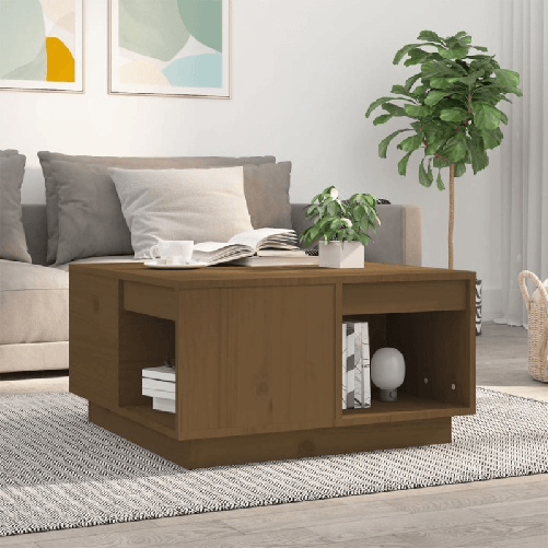 Tavolino-da-Salotto-Miele-60x61x325-cm-Legno-Massello-di-Pino