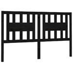 Testiera-per-Letto-Nera-166x4x100-cm-in-Legno-Massello-di-Pino