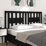 Testiera-per-Letto-Nera-166x4x100-cm-in-Legno-Massello-di-Pino