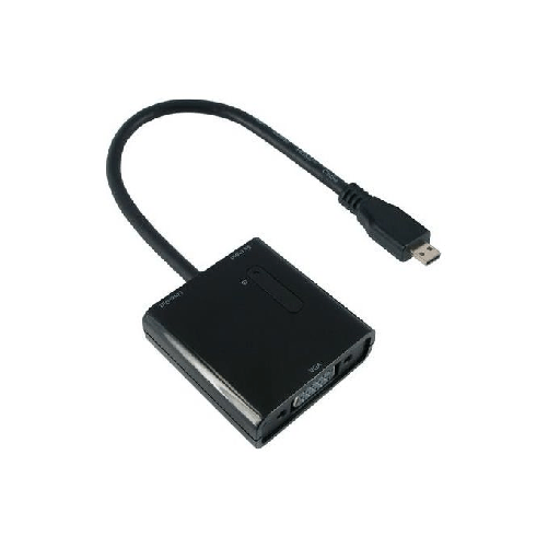 ITB-RO12.99.3118-cavo-e-adattatore-video-015-m-HDMI-tipo-D--Micro--VGA--D-Sub----3.5mm-Nero