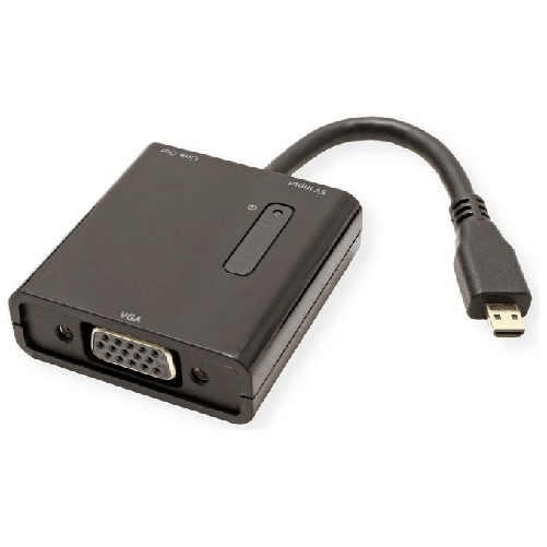 ITB-RO12.99.3118-cavo-e-adattatore-video-015-m-HDMI-tipo-D--Micro--VGA--D-Sub----3.5mm-Nero