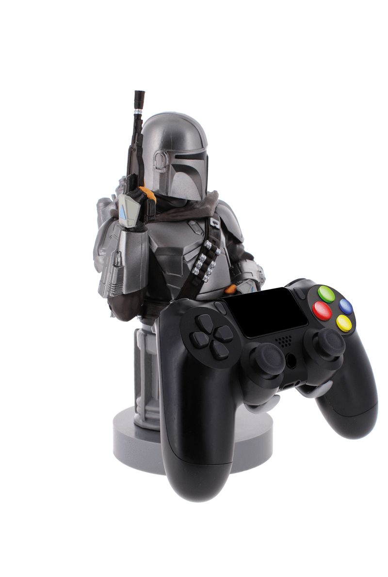 Exquisite-Gaming-Cable-Guys-Mandalorian-Supporto-passivo-Controller-per-videogiochi-Telefono-cellulare-smartphone-Nero-Marrone-Grigio-Argento