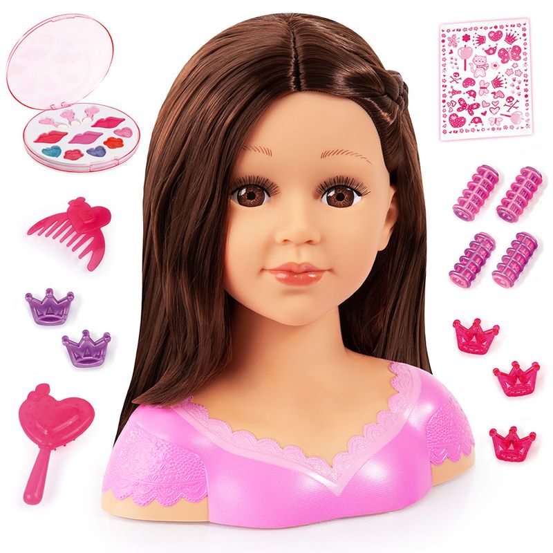 Busto-Reig-Charlene-Super-Model-Acconciare-e-truccare-Parrucca-bruna