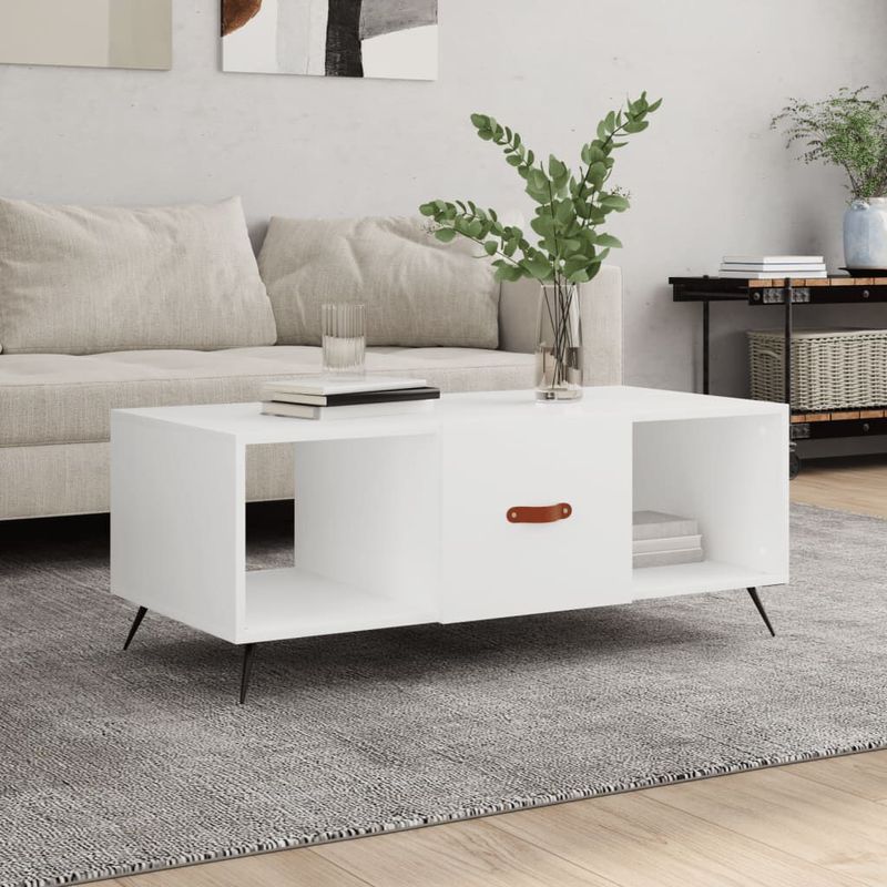 vidaXL-Tavolino-da-Salotto-Bianco-102x50x40-cm-in-Legno-Multistrato