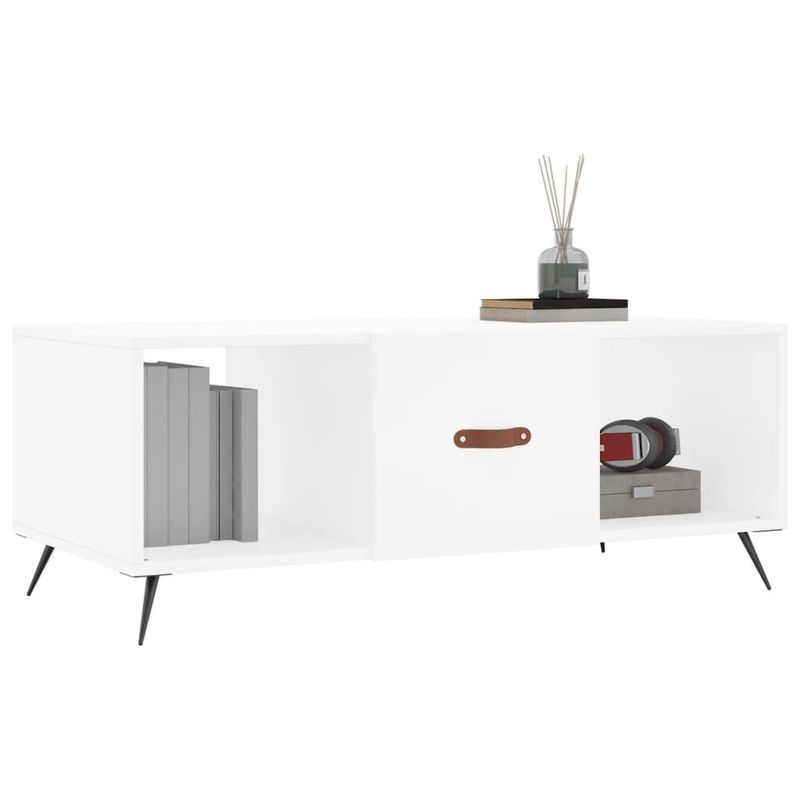 vidaXL-Tavolino-da-Salotto-Bianco-102x50x40-cm-in-Legno-Multistrato