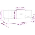 vidaXL-Tavolino-da-Salotto-Bianco-102x50x40-cm-in-Legno-Multistrato