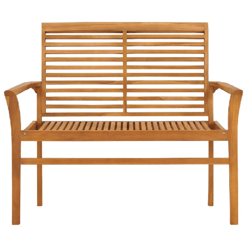 vidaXL-Panca-da-Giardino-con-Cuscino-Blu-Reale-112-cm-in-Legno-di-Teak