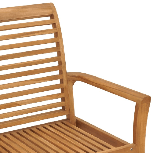 vidaXL-Panca-da-Giardino-con-Cuscino-Blu-Reale-112-cm-in-Legno-di-Teak