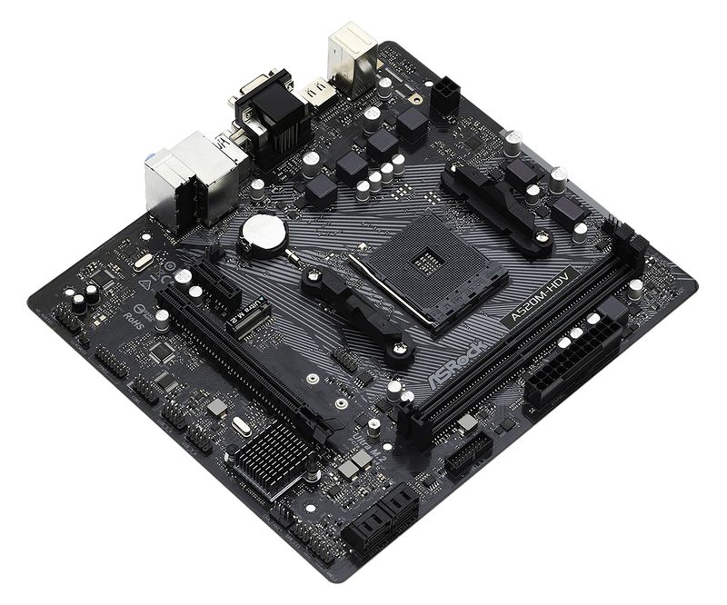 Asrock-A520M-HDV-scheda-madre-Presa-AM4-micro-ATX--Asrock-A520M-HDV-AMD-A520-AM4-Micro-ATX-2-DDR4-VGA-DVI-HDMI-M.2-