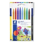 Staedtler 326 Confezione da 10 pennarelli con punta in fibra - Corsa 10 mm circa - Resistente alla pressione