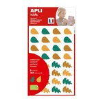 Apli Kids Sacchetto di 384 Adesivi Foglie Albero - Adesivo Removibile - Forme e Colori Assortiti