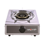 Fornello a Gas Muvip Serie Strong in Acciaio Inox 1 Bruciatore - Accensione Piezoelettrica - Bruciatore in Ghisa Rimovibile