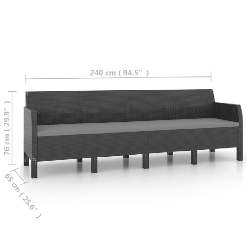 Divano-da-Giardino-4-Posti-con-Cuscini-in-Rattan-PP-Antracite