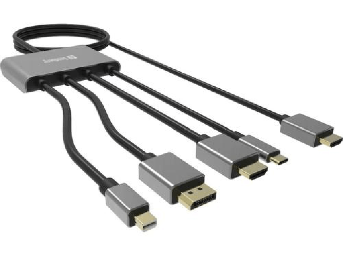 Sandberg 509-21 cavo e adattatore video 2 m HDMI tipo A (Standard) DisplayPort + Mini DisplayPort + HDMI + USB Type-C Ne