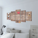 Set-Stampa-su-Tela-da-Muro-5-pz-Home-Sweet-Home-100-x-50-cm