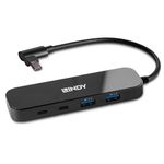 Lindy 43334 hub di interfaccia USB 3.2 Gen 2 (3.1 Gen 2) Type-C 10000 Mbit/s Nero