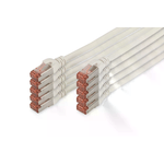 Digitus Confezione 10 Cavi Cat 6 Schermati S/Ftp Mt 3 Colore Bianco Digitus