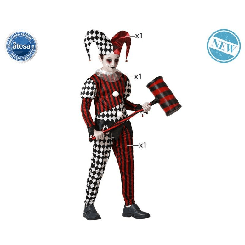 Costume per Bambini Arlecchino 5-6 Anni