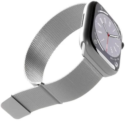 Puro-Cinturino-Maglia-Milanese-Per-Apple-Watch-42-44-45-49-Argento