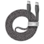 Rivacase Cavo di Ricarica Piatto In Nylon Resistente Type-C - Type-C 1.2mt Grigio